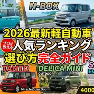 【2026年最新】軽自動車人気ランキング完全ガイド！プロが教える後悔しない選び方と最新トレンド